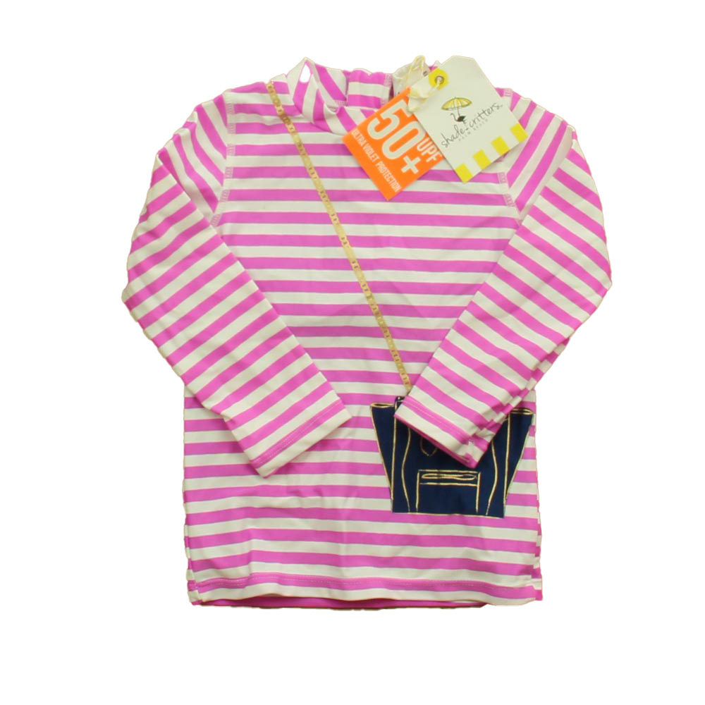 Shade Critters Girls Purple Stripe Rashguard size: 18-24 Months